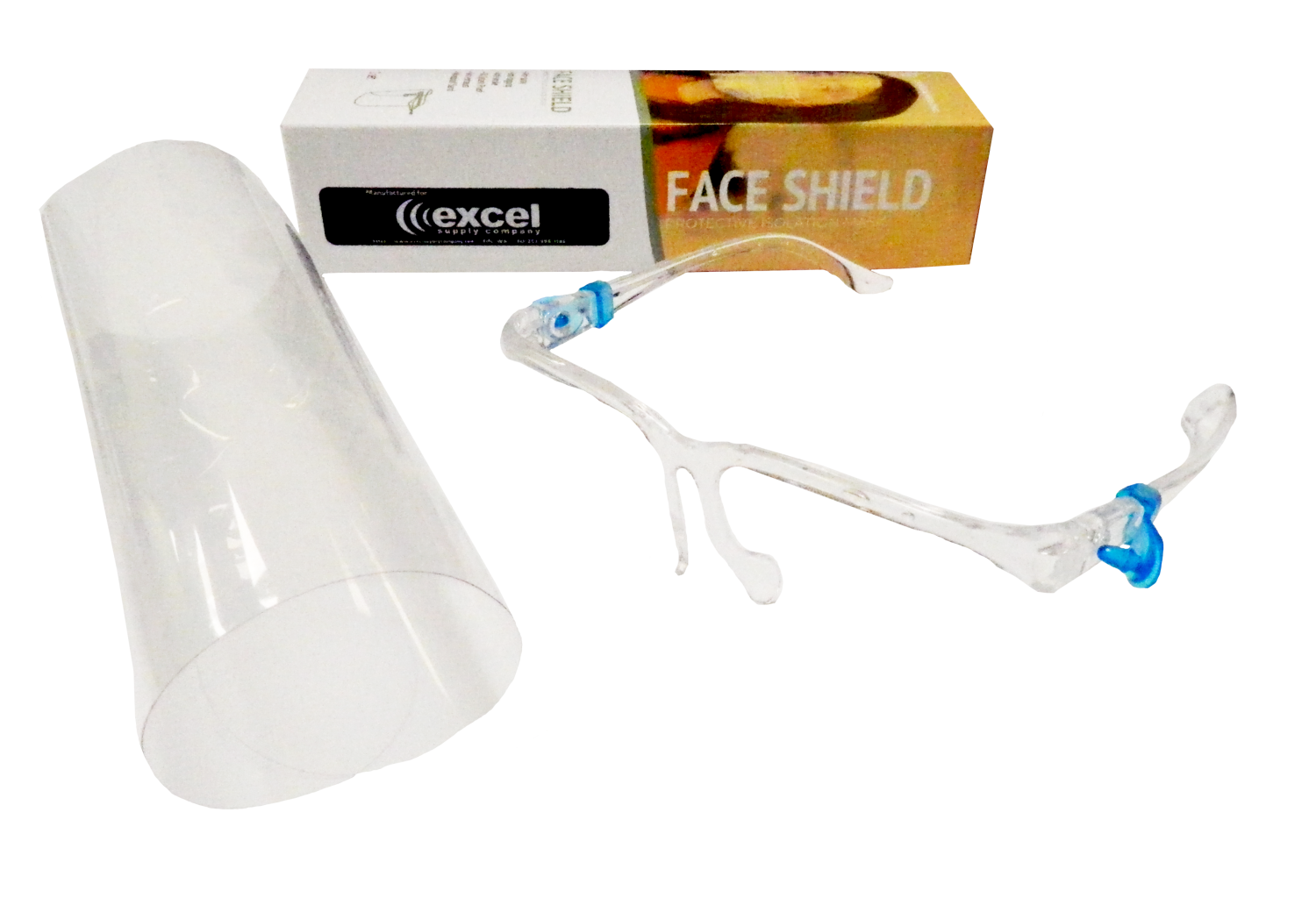 Face Shield with Glasses Frame