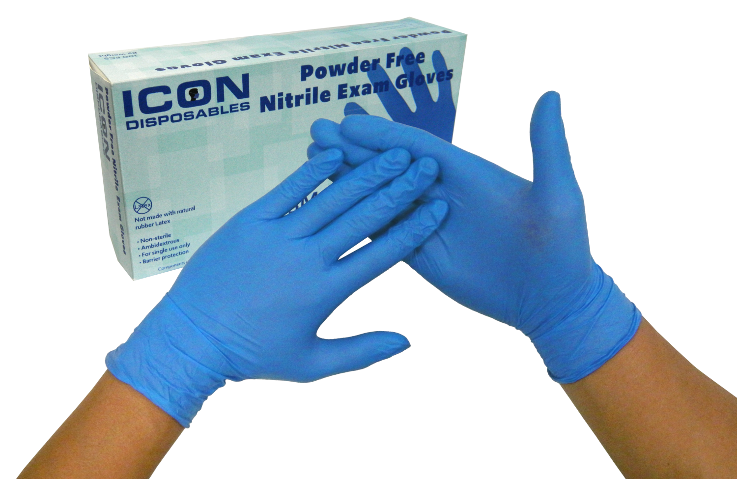 Icon Disposables Nitrile Exam Gloves SMALL
