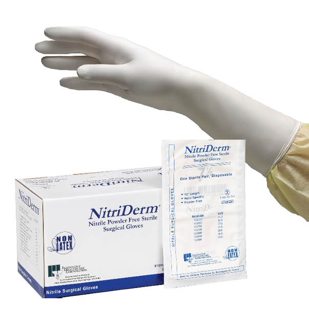 NitriDermPowder-Free Nitrile STERILE Surgical Gloves