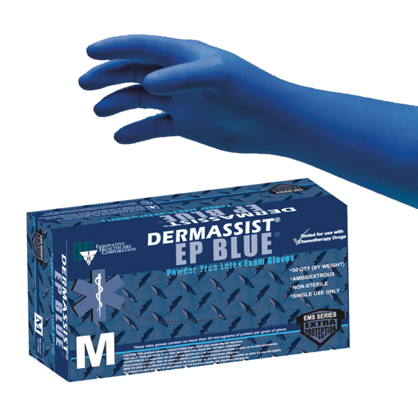 DermAssistEP Blue 15 Mil PF Latex