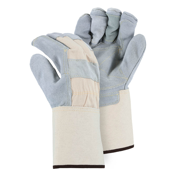 1801DP (Heavy Duty Leather, White Canvas Back, Gauntlet Cuff)