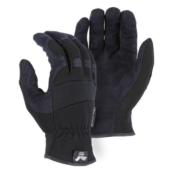 2137BK (ARMOR SKIN Synthetic Leather Palm, Black Knit Back)