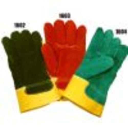 1604 (Pile Lined Split Cowhide Green/Yellow)