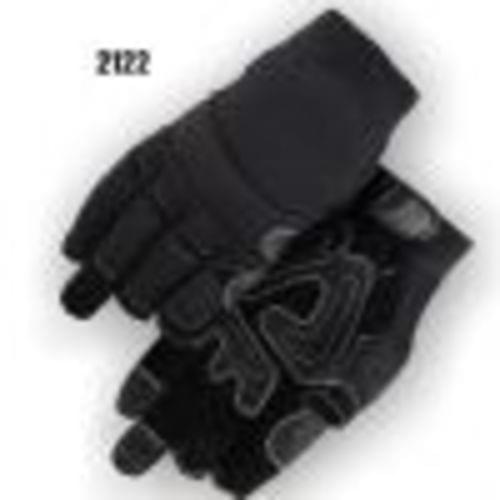 2122 (ARMOR SKIN Synthetic Leather Palm, Reinforced Silicon Padding, Thumb Index & Middle Fingertips Removed)