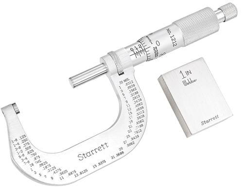 Starrett 53178 MICROMETER STAINLESS 1-2''