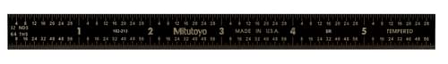 Mitutoyo STEEL RULE, FLEX, 6'', 5R, BLACK