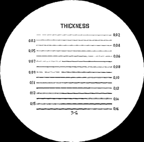 Mitutoyo ACCESSORY: RETICLE (#3) FOR POCKET COMPARATOR 