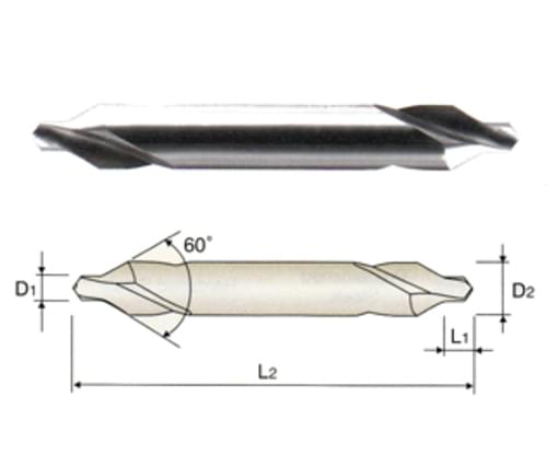 YG-1 D1C90081 - HSS(M2) 60 DEGREE REGULAR LENGTH CENTER DRILL