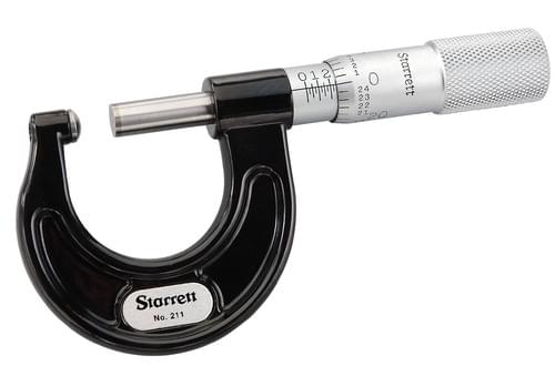 Starrett 66428 1'' MICROMETER ROUNDED ANVIL