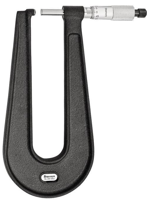 Starrett 66435 SHEET METAL MICROMETER 25mm (0-25)