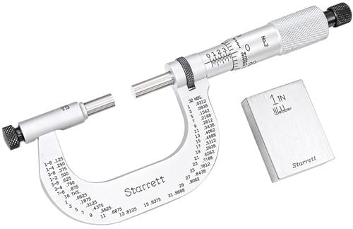 Starrett 50027 MICROMETER 2'' (0-2) 0.001 GRADS.