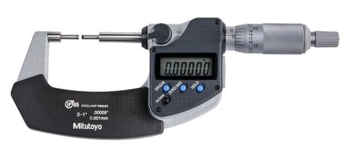 Mitutoyo * MICROMETER, SPLINE, 10MM SPLINE, 1'', .00005''/0.001MM, IP65 SPC
