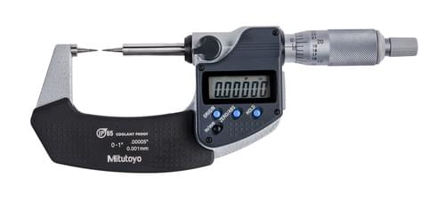 Mitutoyo * DIGIMATIC POINT MIC 15DEG, 1'', .00005''/0.001MM, IP65 SPC