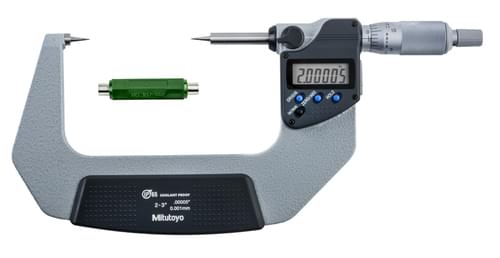 Mitutoyo * DIGIMATIC POINT MIC 15DEG, 2-3'', .00005''/0.001MM, IP65 SPC