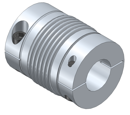 WK 4/18-500 Metal Bellows Coupling with clamping hubs