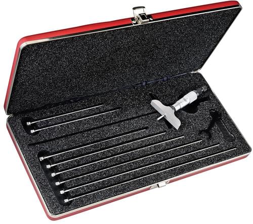 Starrett 52124 MICROMETER DEPTH GAGE 0-225mm 2-1/2'' BASE
