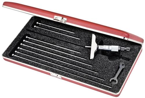 Starrett 52217 MICROMETER DEPTH GAGE 0-225mm 3'' BASE