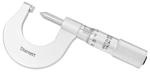 Starrett 56323 SCREW THREAD MICROMETER 25mm (0-25) 1.25-1.75mm PITCH