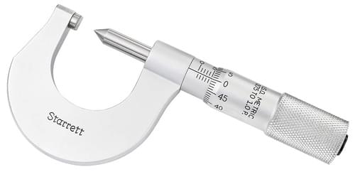 Starrett 56324 SCREW THREAD MICROMETER 25mm (0-25) 0.75-1.0mm PITCH