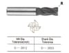 YG-1 EIB05024 - 4 FLUTE 30 HELIX CORNER RADIUS (R.020) D-POWER END MILLS