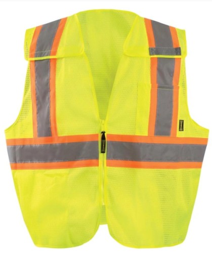 SWECOIMB2TXY/M CLASS 2 VEST LIME 5PT BREAKAWAY “X” BACK W/ SPS WALSH JV LOGO SZ: MD