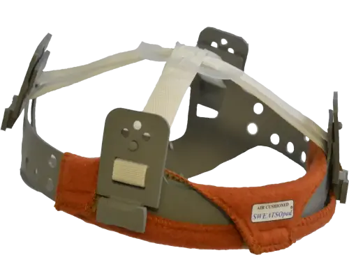 Welding helmet sweatband moisture absorption padding