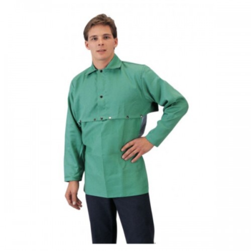 9oz Green FR Cotton Welding Cape Sleeves 4X-Large