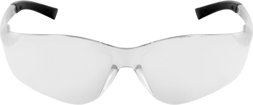 Front View of BH511 Frosted Clear Frame Safety Glasses