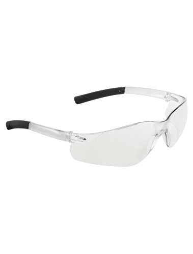 Side View of BH511 Frosted Clear Frame Safety Glasses