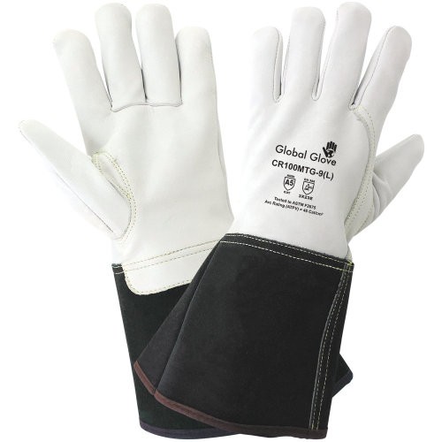 Cut Resistant Grain Goatskin Mig/Tig Welding Gloves, 7 (Small)