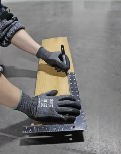 Worker Wearing Samurai Safety Gloves