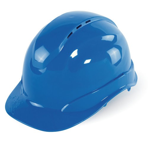 Bullhead Safety - Blue Vented Cap Style Hard Hat With Six-Point Ratchet Suspension