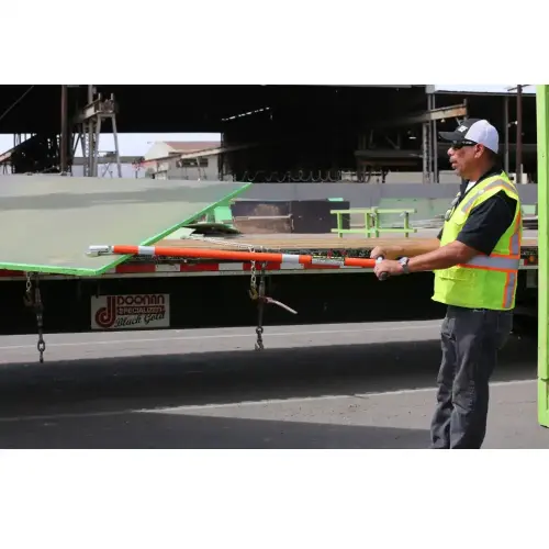 View of Magnetic Load Control pole in use by positioning