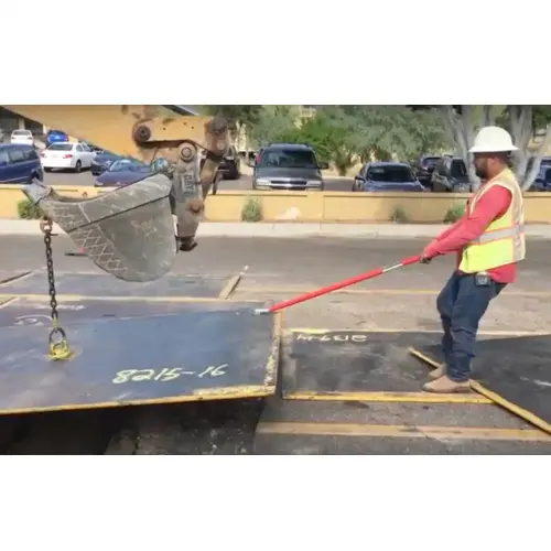 View of Magnetic Load Control pole in use by pulling