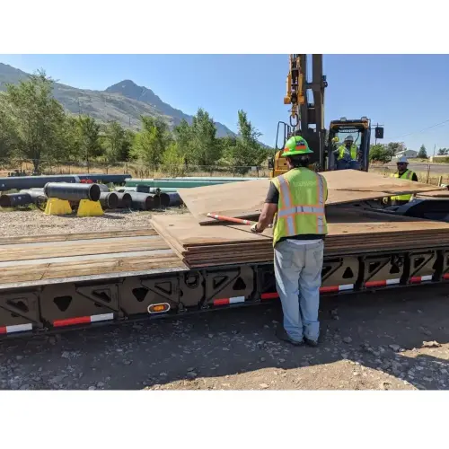 View of Magnetic Load Control pole in use by pushing