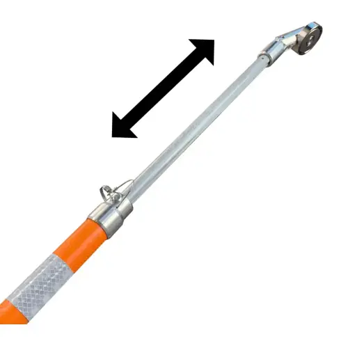 Extendable magnetic safety tool length view
