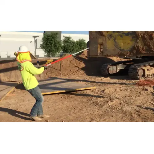 Extendable magnetic safety tool in use pulling