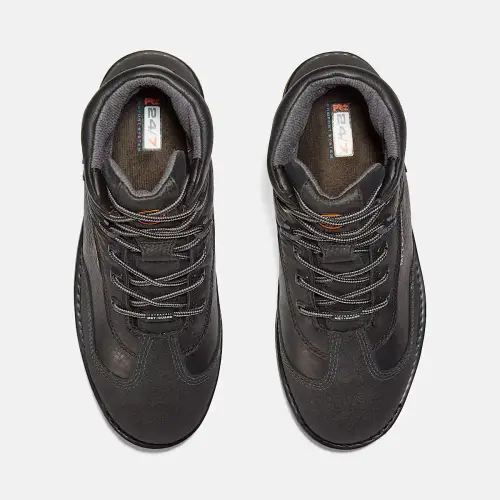 Top View of Timberland PRO TB185516214 brown leather steel toe boot