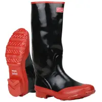 Rubber Over-the-Sock Knee Boot, Black