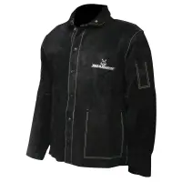 30" Black Boarhide Coat / Jacket, Black
