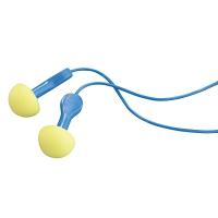 3M™ E-A-R™ Express™ Pod Plugs™ Corded Earplugs – Push-to-Fit, Polyurethane, Yellow/Blue