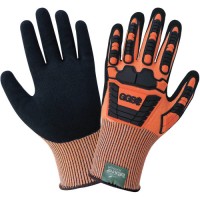 Vise Gripster® C.I.A. - Cut and impact resistant gloves, 13-gauge high-visibility orange seamless