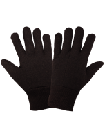 Dark Brown Clute Cut Jersey Gloves, Mens - C90BJ