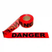 DANGER Barricade Tape – Red, 1.5 Mil Thickness, 3" x 1000' (T15211)