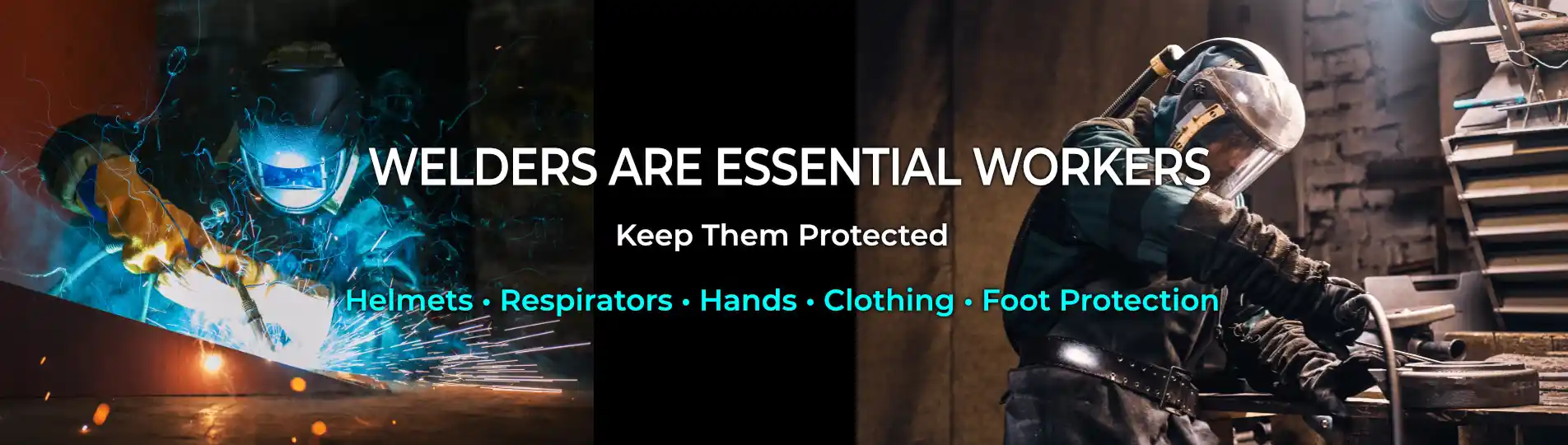 Welders Welding Wearing PPE