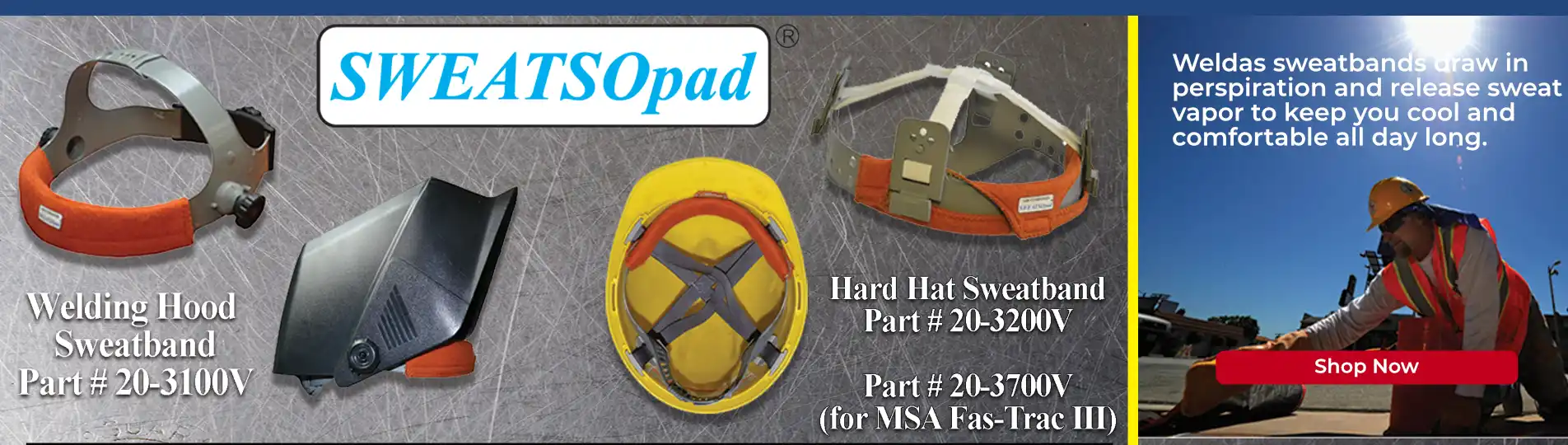 Weldas Work Comfortable Sweatbands Cool All Day 2