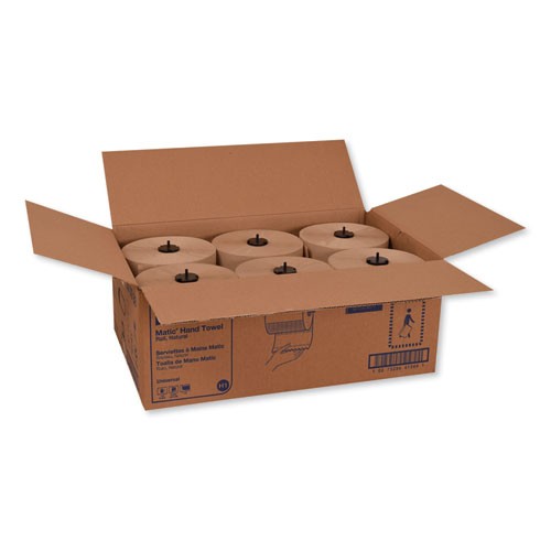 PAP290088 Matic Hardwound Roll Towel,  7.7" x 700 ft, Natural, 857/Roll, 6 Rolls/Carton