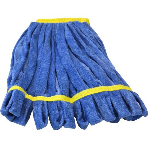 Hillyard, Trident, Microfiber Looped-End Wet Mop Head with 5" Headband, Large, Blue
