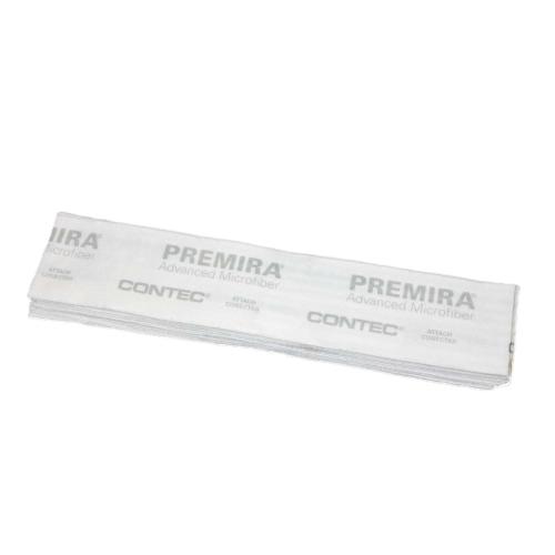Premira Disposable Microfiber Hook & Loop Mop Pad, 19"W, White