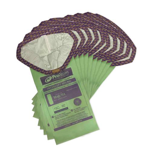 ProTeam 10 qt. Intercept Micro Filter Bag, Open Collar (10 Pack)
